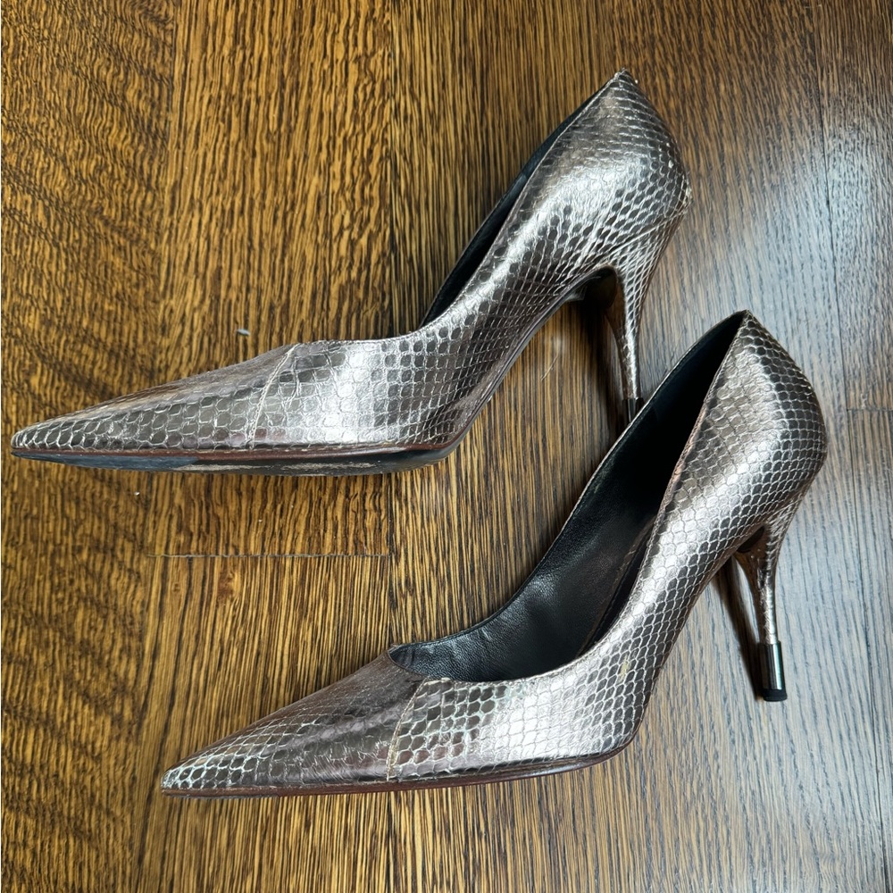 Dolce & Gabbana Metallic Python Embossed Leather … - image 2